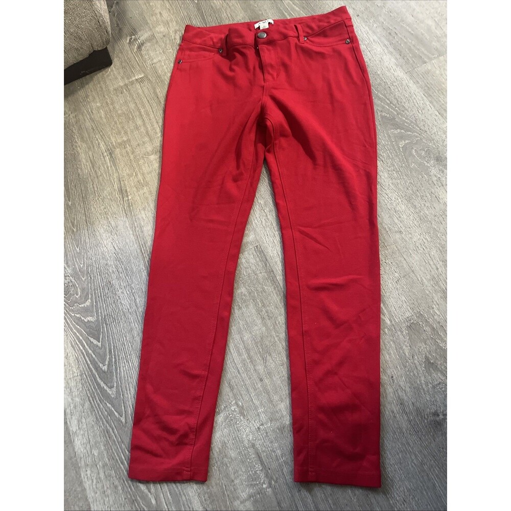 Cato Red Skinny Jeans Women's Size 12 Stretch Denim Pants Y2k